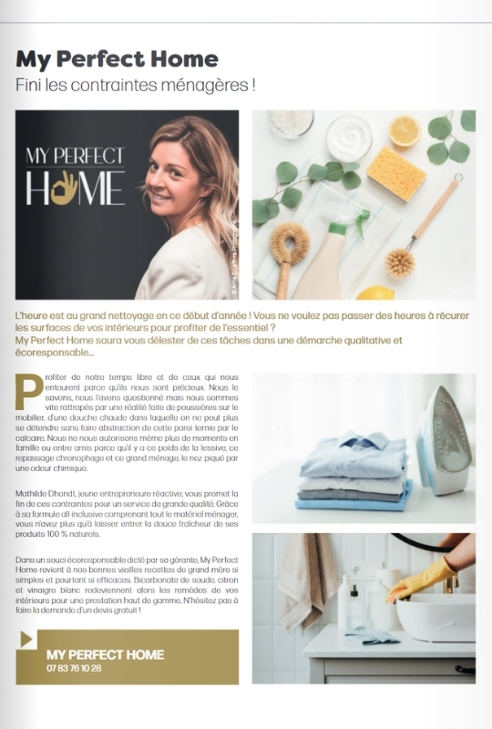 Extrait du magazine Style&Co, My Perfect Home : n°1 du service à domicile sur Amiens